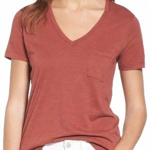 Madewell Whisper Cotton V-Neck Pocket Tee